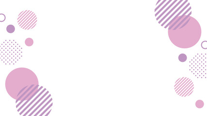 紫　水玉　シンプル　フレーム