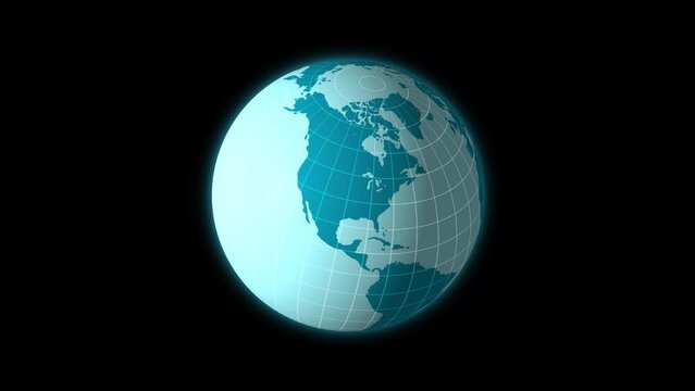 4k animation of rotating earth illustration