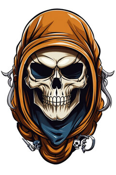 Skull with smock mask