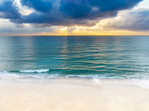 Hollywood Beach, North of Miami Beach,  from an Aerial perspective shortly after Sunrise

Miami,  North Miami, Miami,Broward, Florida,USA