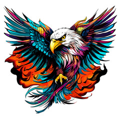 Obraz premium Noble and majestic eagle in vector art style.