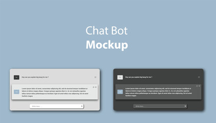 chat bot mockup 2minimal chat gpt mockup (dark and light theme )
