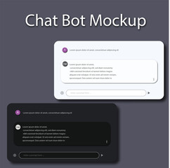 Dark and Light Simple google bard chatbot mockup