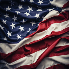 America flag fabric texture, ai generated.