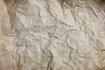 Texture of crumpled parchment paper as background, top view