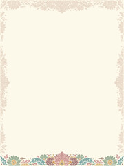 an ornate vintage style floral template border with a place for text