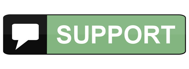 Button Banner in grün schwarz zeigt Support