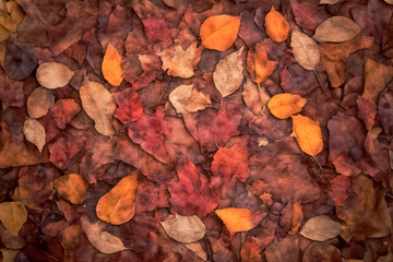 Una texture fotografica di foglie e sfumature