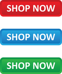 shop now vector web button. Web button with action of shop now. UI button concept. Vector illustration