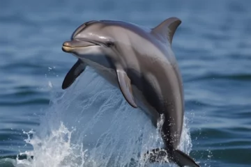 Foto auf Acrylglas a dolphin jumps into the air © imur