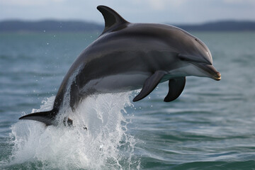 a dolphin jumps into the air