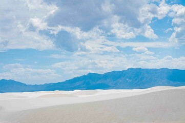 Fototapeta na wymiar The Landscape of White Sands National Park in Summer