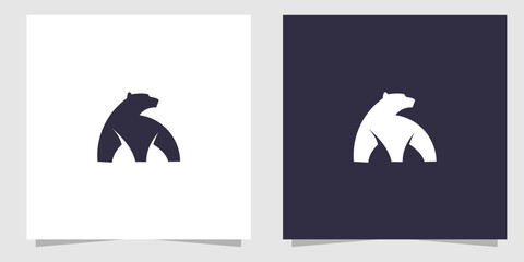 bear logo design vector