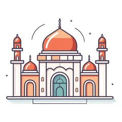 mosque or masjid vector illustration clipart sticker vector png for milad un nabi or ramdan eid mubarak