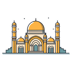 mosque or masjid vector illustration clipart sticker vector png for milad un nabi or ramdan eid mubarak