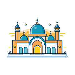 mosque or masjid vector illustration clipart sticker vector png for milad un nabi or ramdan eid mubarak