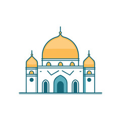 mosque or masjid vector illustration clipart sticker vector png for milad un nabi or ramdan eid mubarak