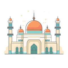 mosque or masjid vector illustration clipart sticker vector png for milad un nabi or ramdan eid mubarak