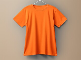 Orange color female t-shirt mockup Generative AI