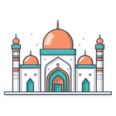 mosque or masjid vector illustration clipart sticker vector png for milad un nabi or ramdan eid mubarak