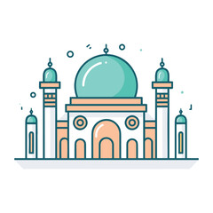 mosque or masjid vector illustration clipart sticker vector png for milad un nabi or ramdan eid mubarak