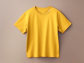 Yellow color female t-shirt mockup Generative AI