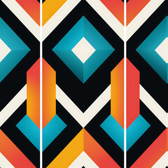 Arrows, 3 color, geometric abstract, flat, bold accent abstract minimalism - Seamless tile. Endless and repeat print.