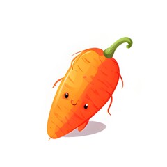 vegetables salad broccoli white background cute cartoon