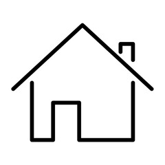 Line home icon. House symbol. Vector illustration isolated on white background