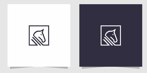 horse logo design vector