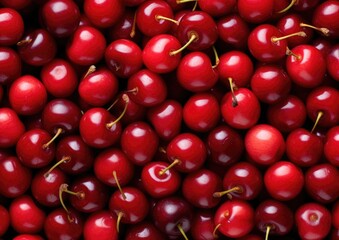 Professional photography of Pattern of Cherries fruits. Generati