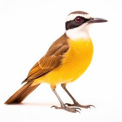 Fototapeta premium Great kiskadee bird isolated on white