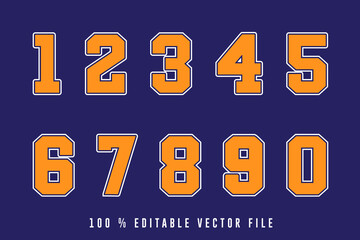 Classic Sport basketball Jersey Number vector.