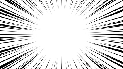 Naklejka premium 集中線 黒 シンプル フレーム