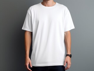 White t-shirt mockup with isolated background generative ai