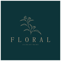 Elegant floral and leaf frame. Delicate botanical vector illustration for labels, spas, corporate identity, and wedding invitations