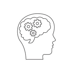 Hand drawn Kids drawing Cartoon Vector illustration brainstorming consept Isolated on White Background	