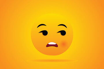 realistic vectors emoji with rejection face