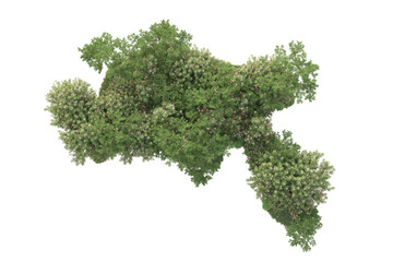 Obraz premium Landscape isolated on transparent background 3d rendering illustration