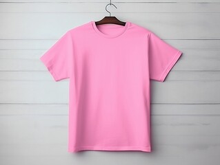Pink t-shirt mockup with isolated background generative ai