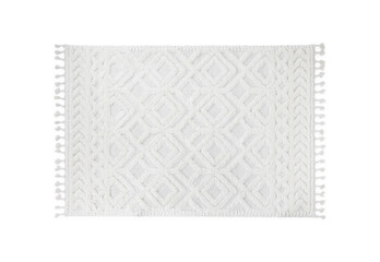 Soft light carpet isolated on white, above view