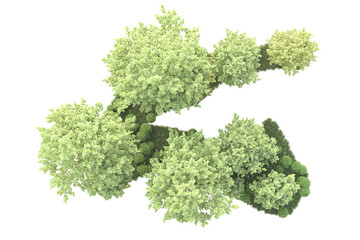 Obraz premium Landscape isolated on transparent background. 3d rendering - illustration
