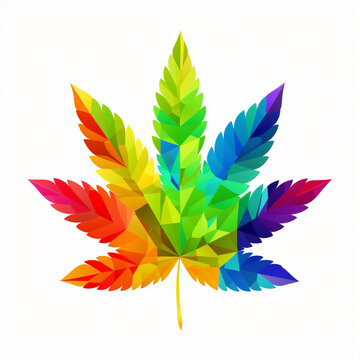 Illustration medicine plant colorful weed cannabis herb symbol leaf nature hemp marijuana