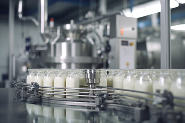 Modern milk packaging factory 