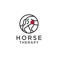 horse health care medical logo design template