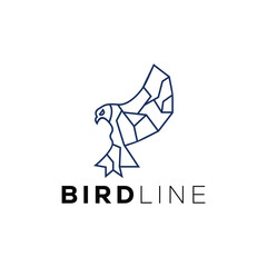 bird logo vector line outline monoline art icon