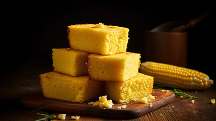 corn bread, food, bread, cake, dessert, sweet, snack, white, baked, pastry, slice, cheese, meal