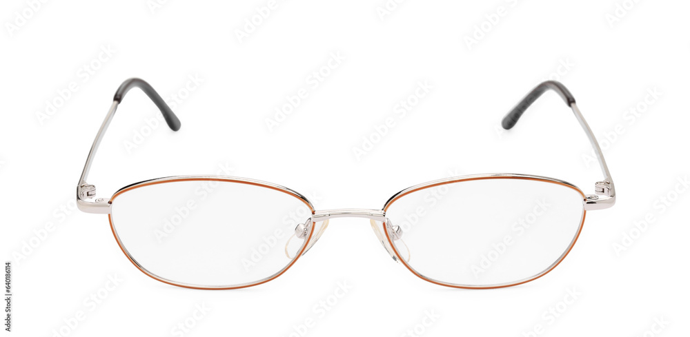 Poster Stylish pair of glasses isolated on white