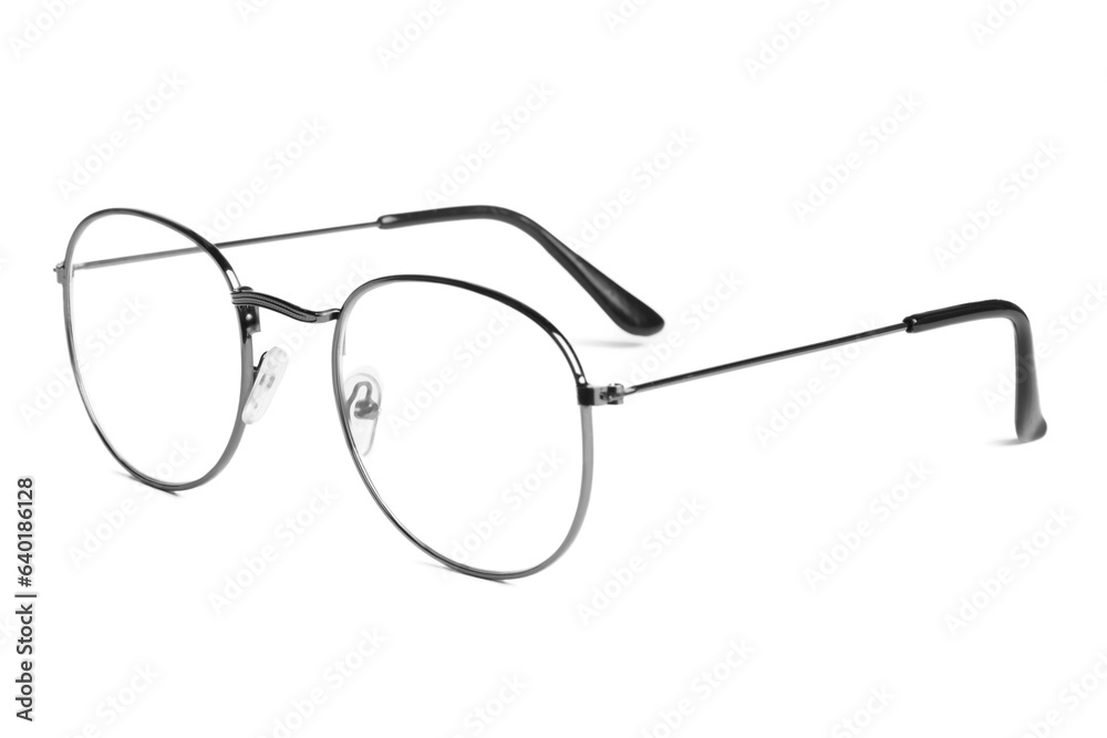 Sticker Stylish pair of glasses isolated on white