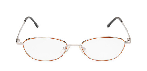 Stylish pair of glasses isolated on white